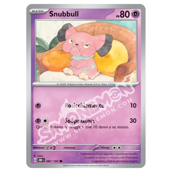 Snubbull 087/197 Ossidiana Infuocata Reverse (IT)