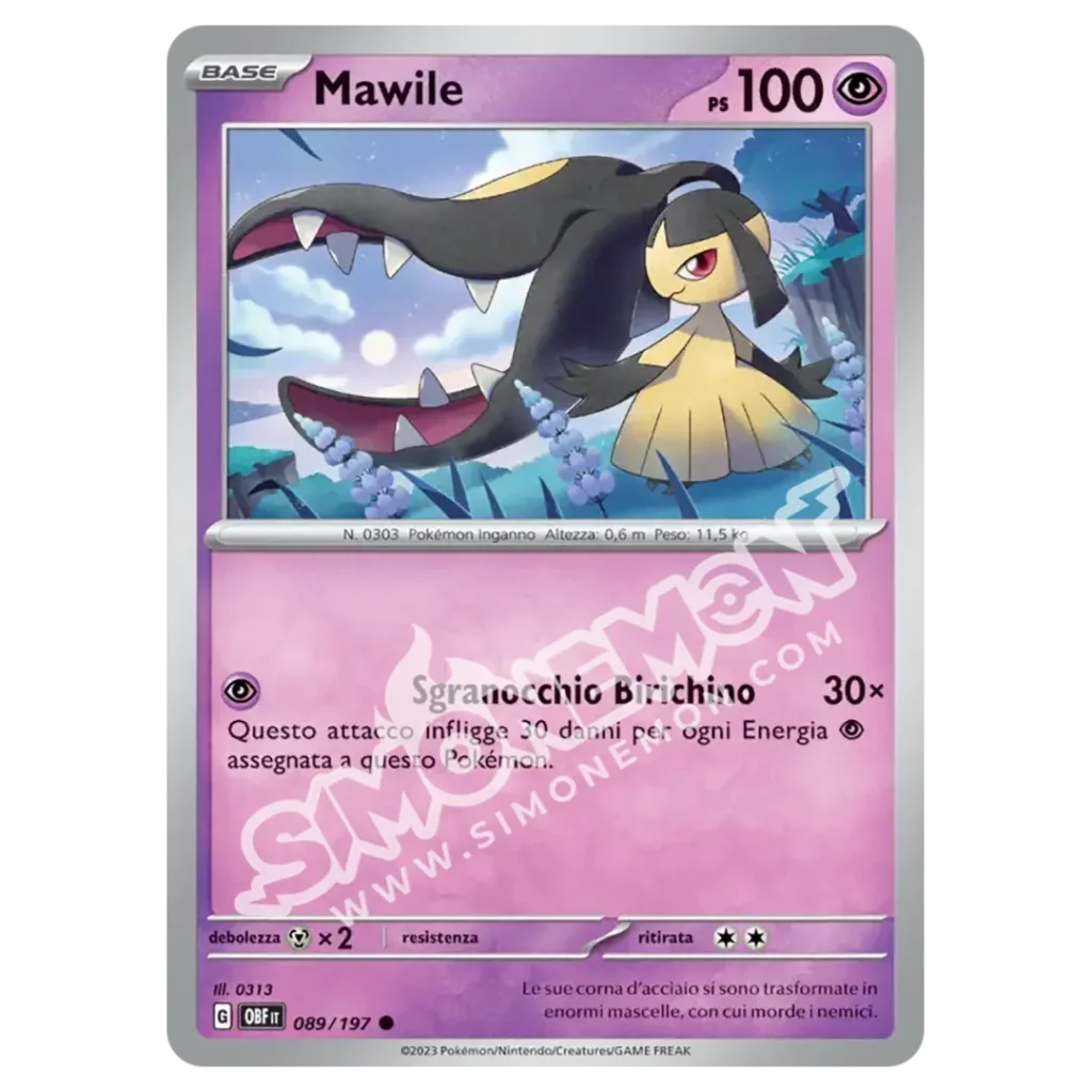 Mawile 089/197 Ossidiana Infuocata Reverse (IT)