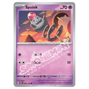 Spoink 090/197 Ossidiana Infuocata Reverse (IT)