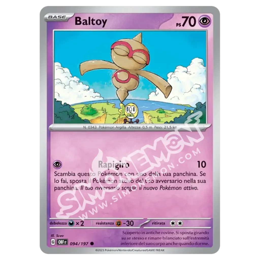 Baltoy 094/197 Ossidiana Infuocata Reverse (IT)