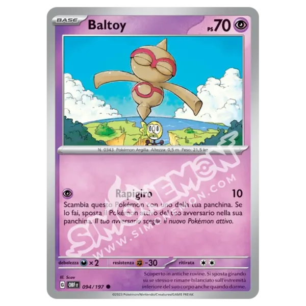 Baltoy 094/197 Ossidiana Infuocata Reverse (IT)