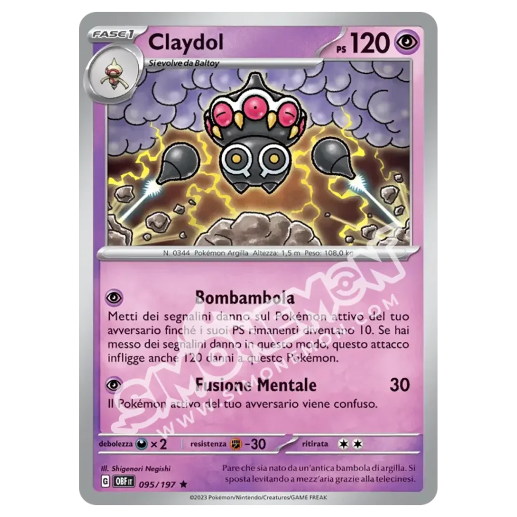 Claydol 095/197 Ossidiana Infuocata Foil (IT)