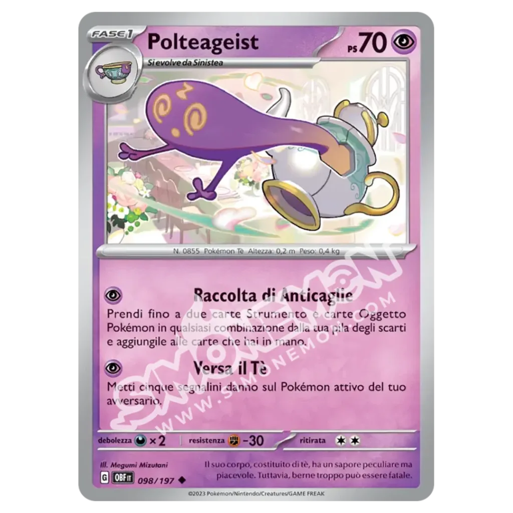 Polteageist 098/197 Ossidiana Infuocata Reverse (IT)