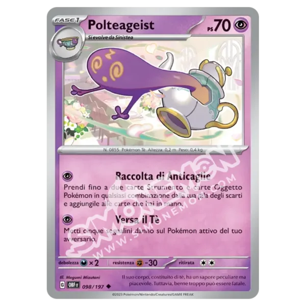 Polteageist 098/197 Ossidiana Infuocata Reverse (IT)