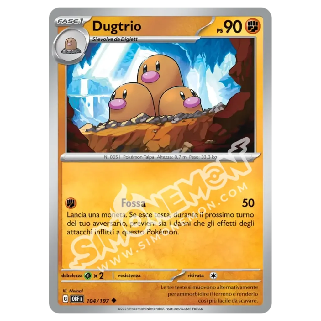 Dugtrio 104/197 Ossidiana Infuocata (IT)
