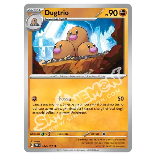 Dugtrio 104/197 Ossidiana Infuocata (IT)