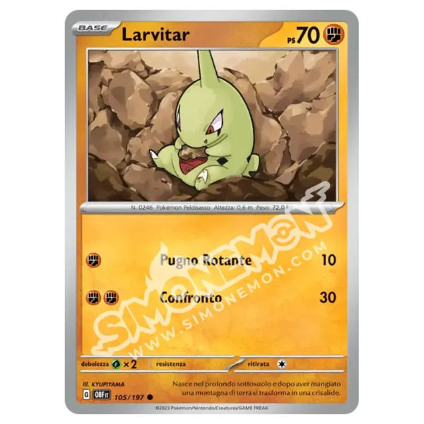 Larvitar 105/197 Ossidiana Infuocata  (IT)