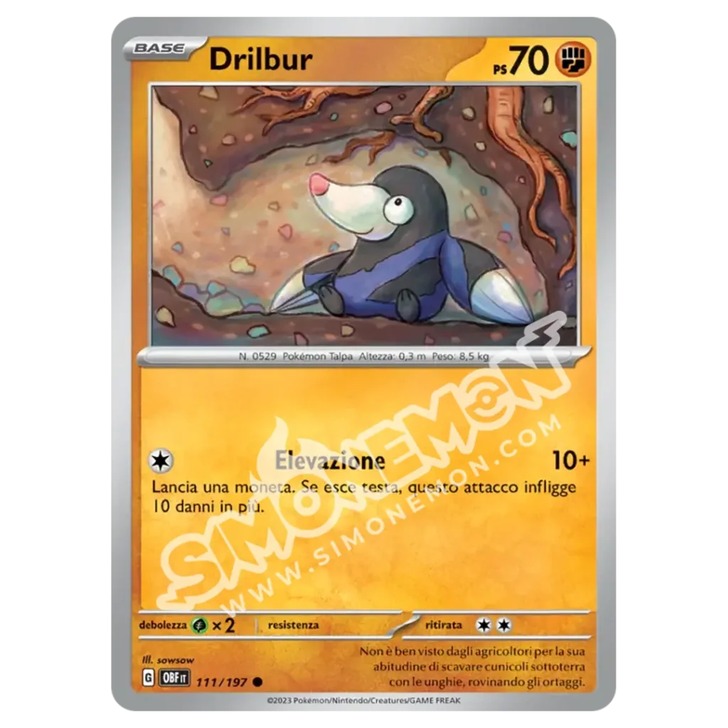 Drilbur 111/197 Ossidiana Infuocata Reverse (IT)
