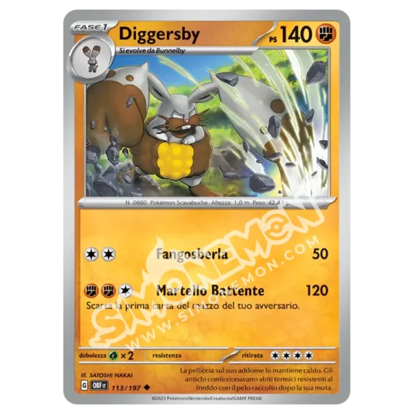 Diggersby 113/197 Ossidiana Infuocata Reverse (IT)