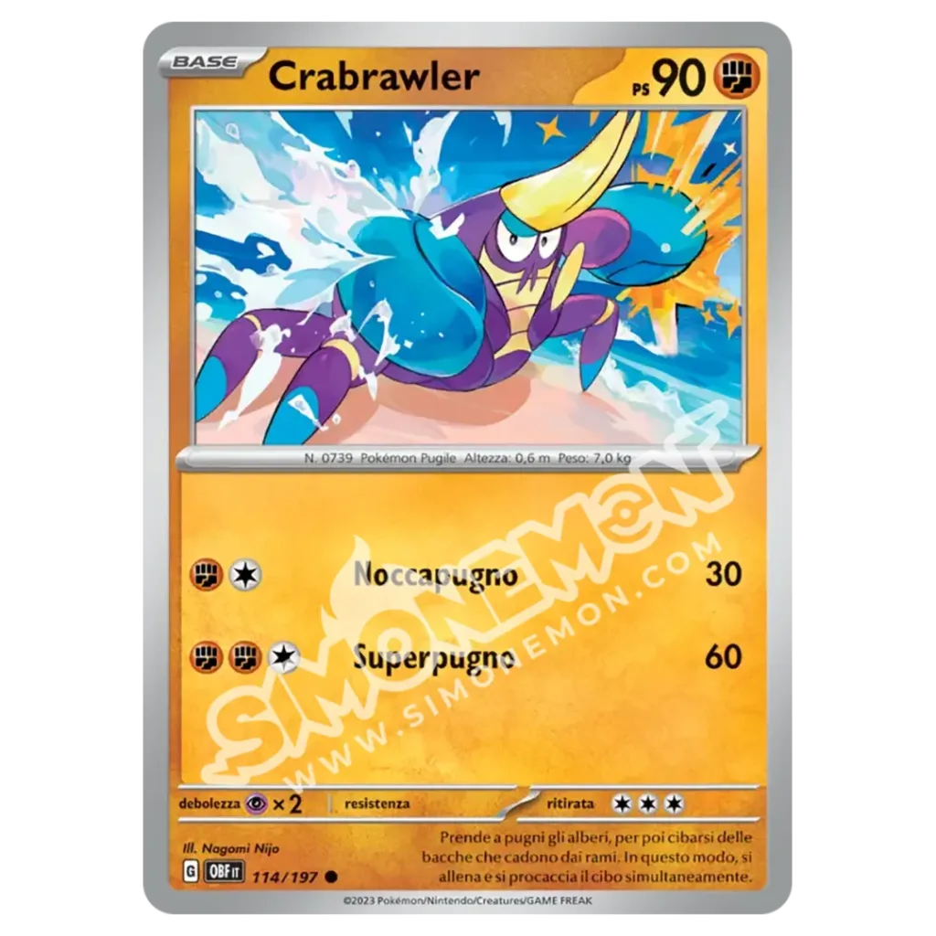 Crabrawler 114/197 Ossidiana Infuocata (IT)