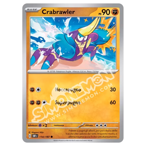 Crabrawler 114/197 Ossidiana Infuocata Reverse (IT)