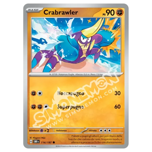 Crabrawler 114/197 Ossidiana Infuocata (IT)