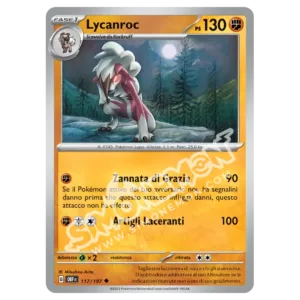 Lycanroc 117/197 Ossidiana Infuocata Reverse (IT)