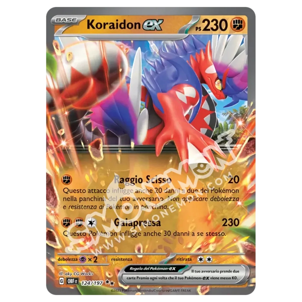 Koraidon-ex 124/197 Ossidiana Infuocata (IT)