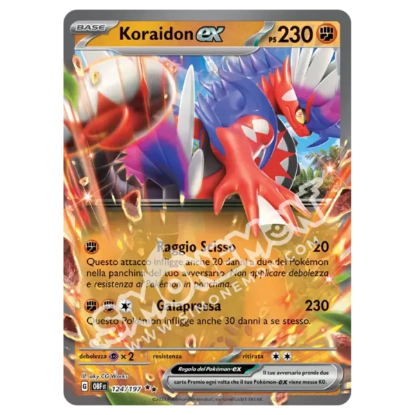 Koraidon-ex 124/197 Ossidiana Infuocata (IT)