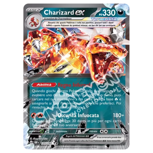 Charizard-ex 125/197 Ossidiana Infuocata (IT)