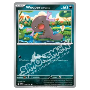 Wooper di Paldea 126/197 Ossidiana Infuocata Reverse (IT)