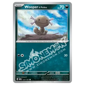 Wooper di Paldea 127/197 Ossidiana Infuocata Reverse (IT)