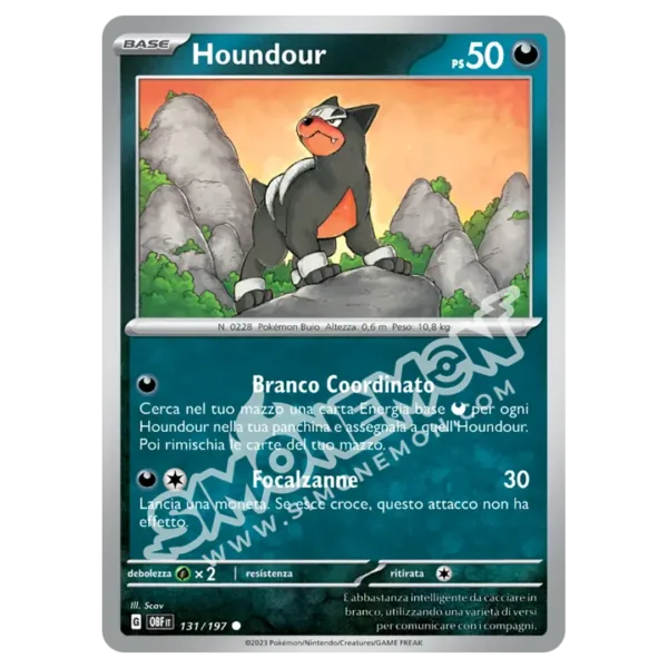 Houndour 131/197 Ossidiana Infuocata Reverse (IT)