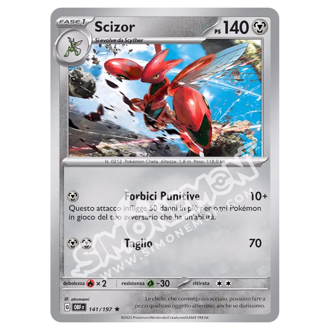 Scizor 141/197 Ossidiana Infuocata Foil (IT)