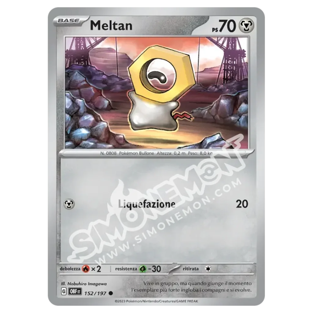 Meltan 152/197 Ossidiana Infuocata Reverse (IT)