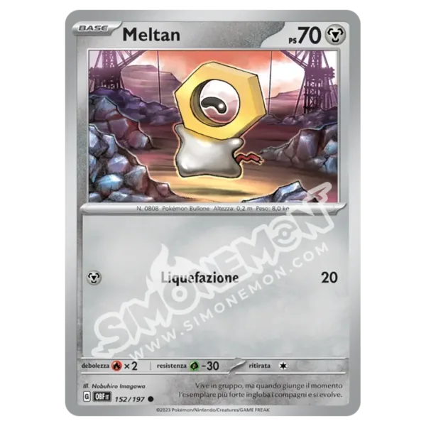 Meltan 152/197 Ossidiana Infuocata Reverse (IT)