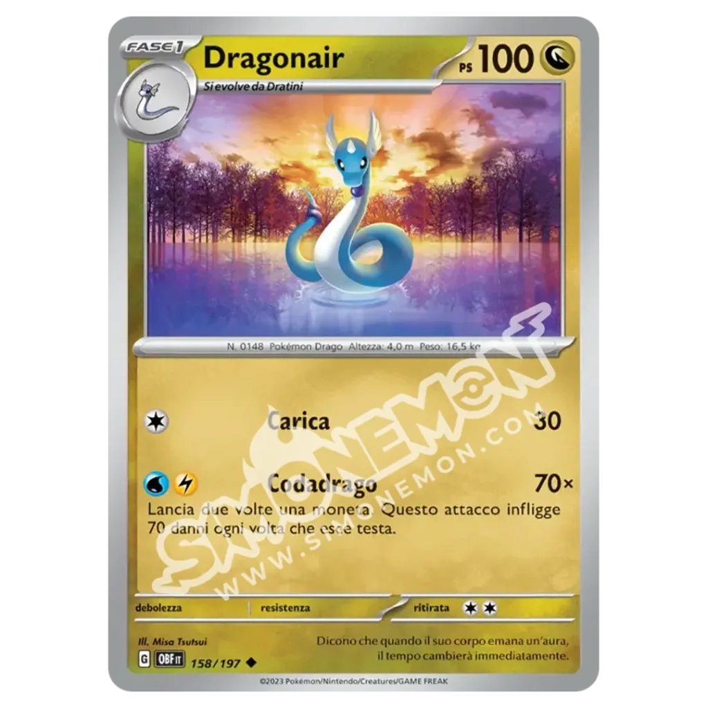 Dragonair 158/197 Ossidiana Infuocata Reverse (IT)