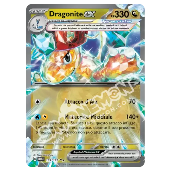 Dragonite-ex 159/197 Ossidiana Infuocata (IT)