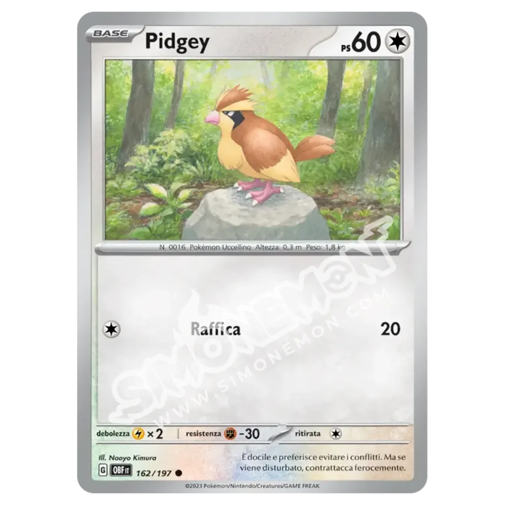 Pidgey 162/197 Ossidiana Infuocata  (IT)