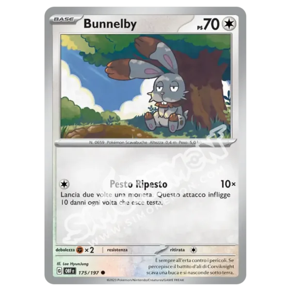 Bunnelby 175/197 Ossidiana Infuocata Reverse (IT)