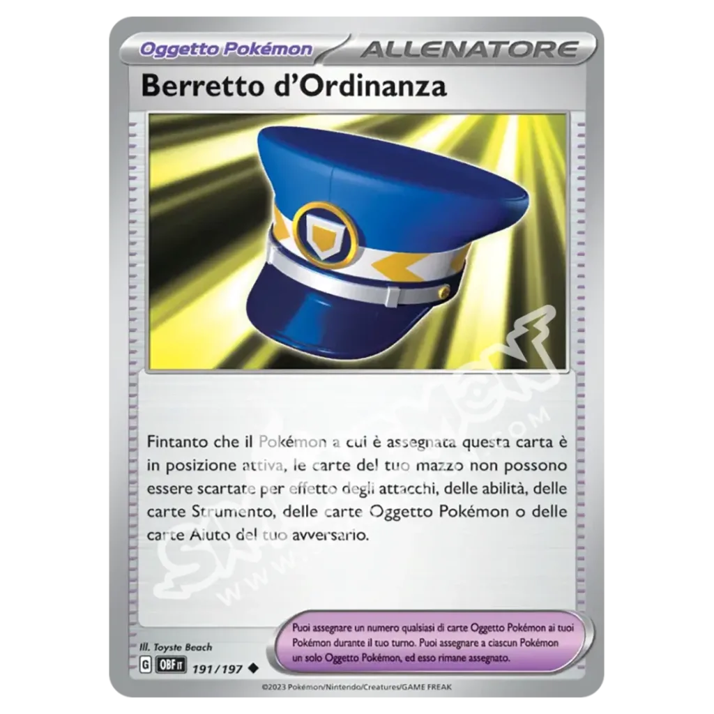 Berretto d'Ordinanza 191/197 Ossidiana Infuocata (IT)