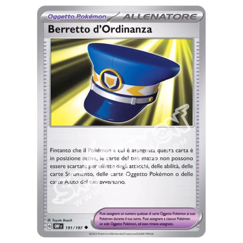 Berretto d'Ordinanza 191/197 Ossidiana Infuocata (IT)