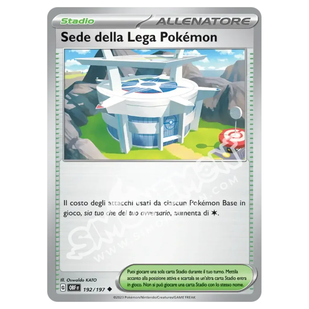 Sede della Lega Pokémon 192/197 Ossidiana Infuocata Reverse (IT)