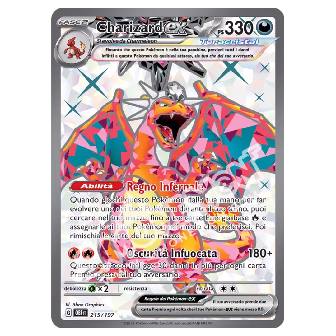 Charizard-ex 215/197 Ossidiana Infuocata (IT)