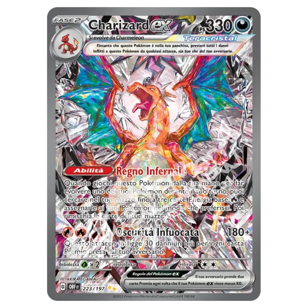 Charizard-ex 223/197 Ossidiana Infuocata (IT)