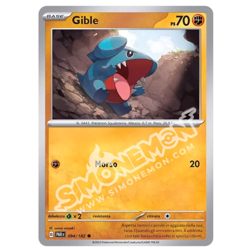 Gible 094/182 Paradosso Temporale Reverse (IT)