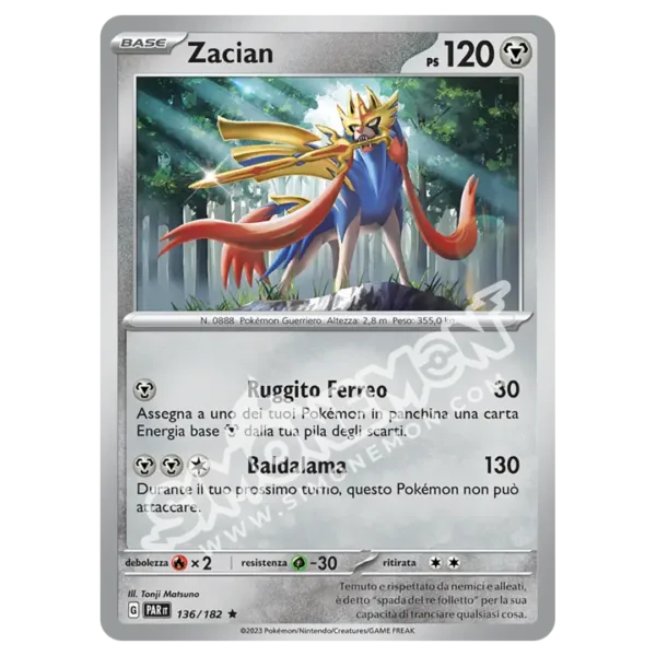 Zacian 136/182 Paradosso Temporale (IT)
