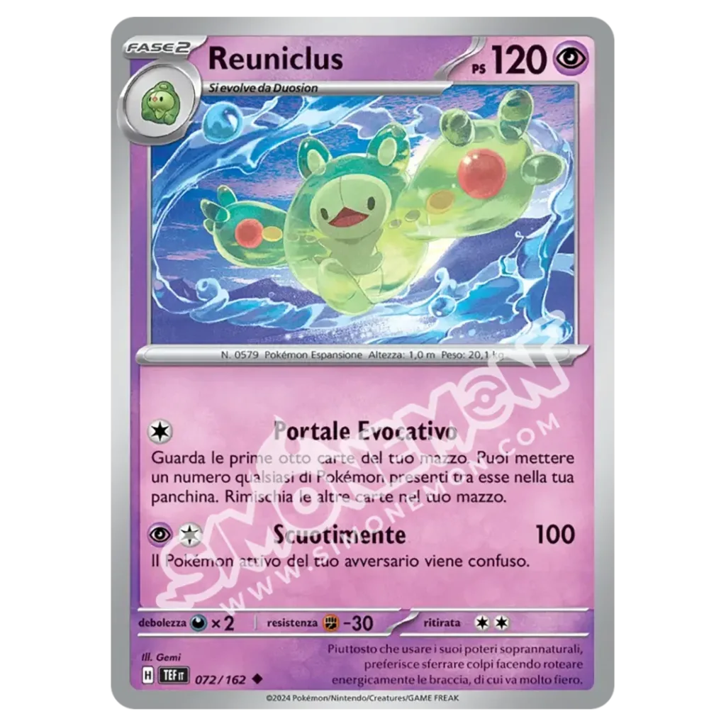 Reuniclus 072/162 Cronoforze Reverse (IT)