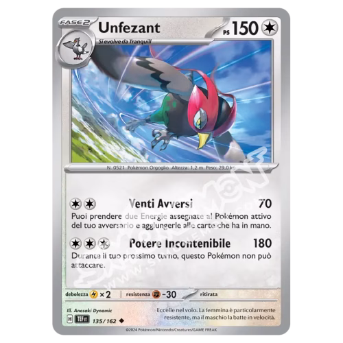 Unfezant 135/162 Cronoforze Reverse (IT)