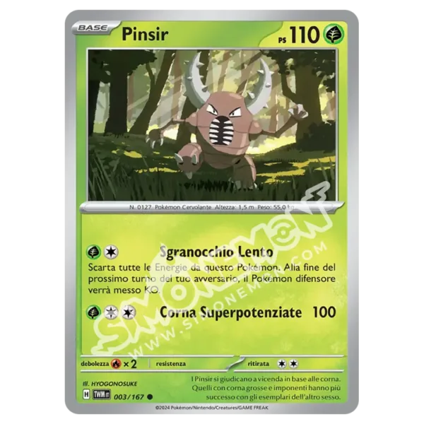 Pinsir 003/167 Crepuscolo Mascherato Reverse (IT)