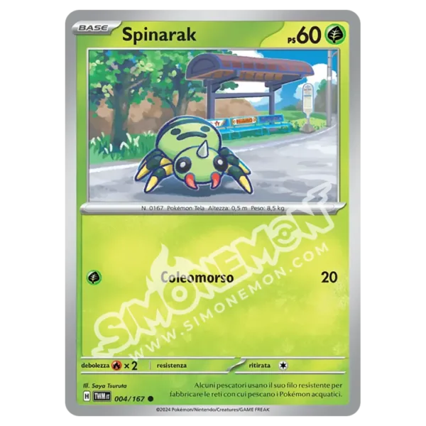 Spinarak 004/167 Crepuscolo Mascherato Reverse (IT)