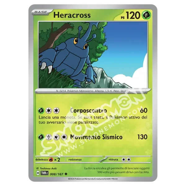 Heracross 008/167 Crepuscolo Mascherato Reverse (IT)