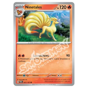 Ninetales 027/167 Crepuscolo Mascherato Reverse (IT)