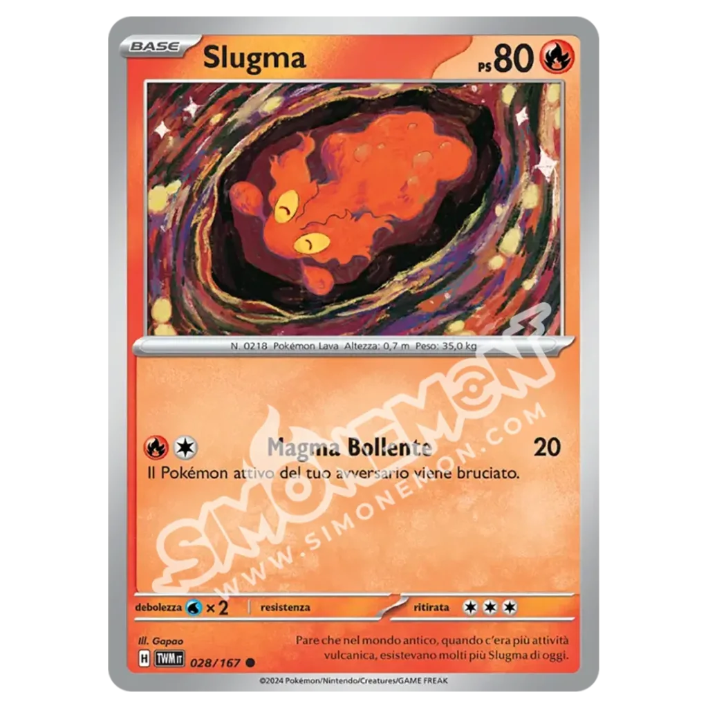 Slugma 028/167 Crepuscolo Mascherato Reverse (IT)