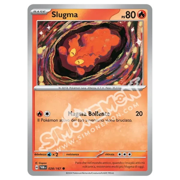 Slugma 028/167 Crepuscolo Mascherato Reverse (IT)