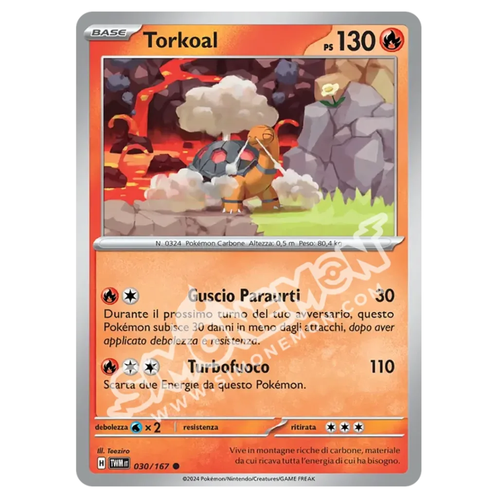 Torkoal 030/167 Crepuscolo Mascherato Reverse (IT)