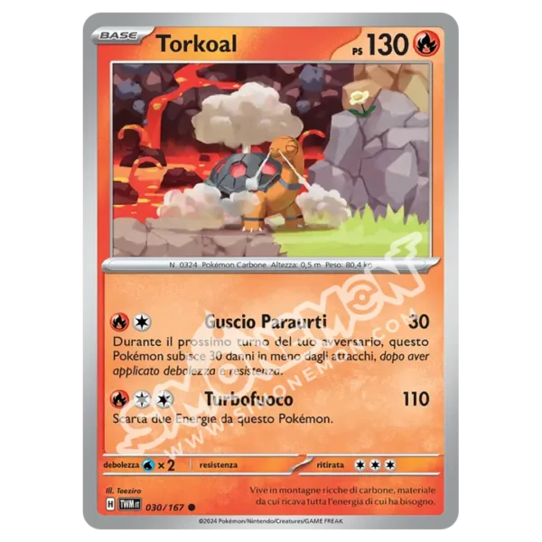 Torkoal 030/167 Crepuscolo Mascherato Reverse (IT)