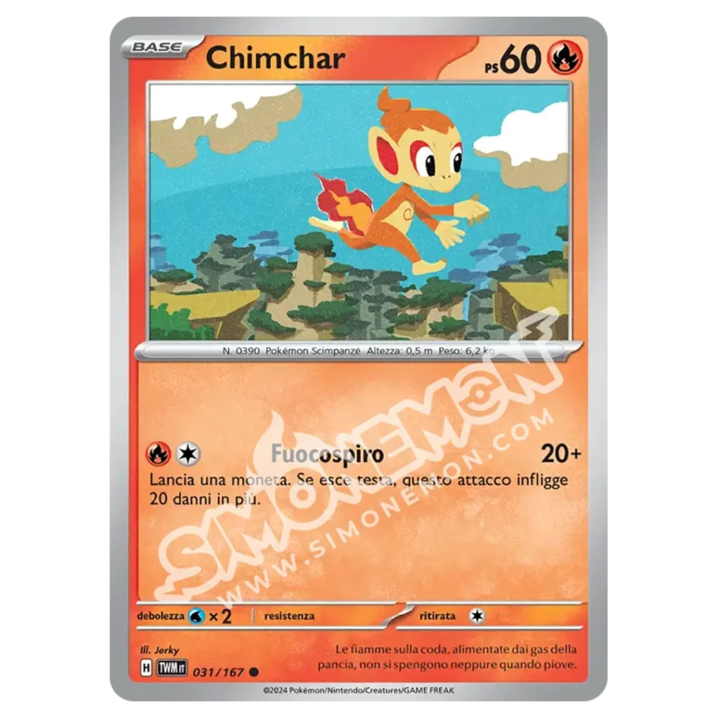 Chimchar 031/167 Crepuscolo Mascherato Reverse (IT)