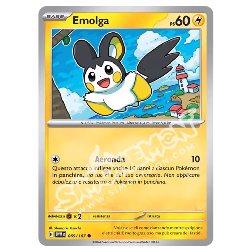 Emolga 069/167 Crepuscolo Mascherato Reverse (IT)
