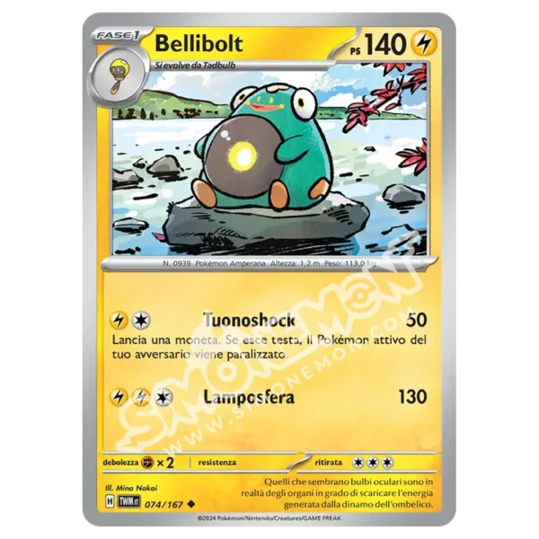 Bellibolt 074/167 Crepuscolo Mascherato Reverse (IT)